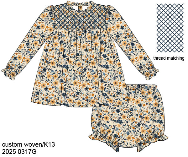 PO29: GOLDEN MEADOWS GIRL DIAPER SET