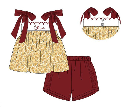 RTS: GARNET GOLDEN HOUR GIRL SHORT SET