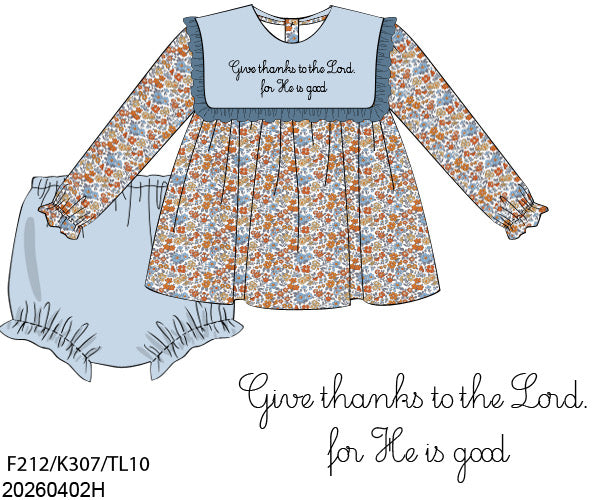 PO29: GIVE THANKS GIRL DIAPER SET