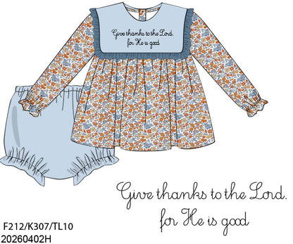 PO29: GIVE THANKS GIRL DIAPER SET