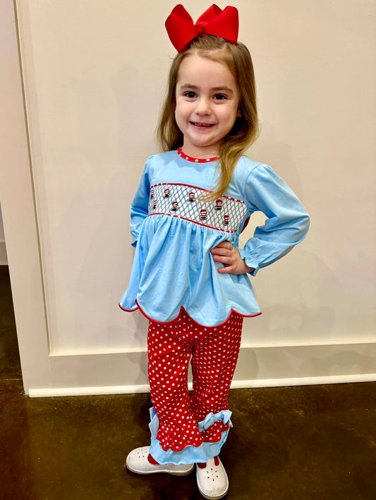 RTS: HATS OFF TO FUN GIRL PANT SET