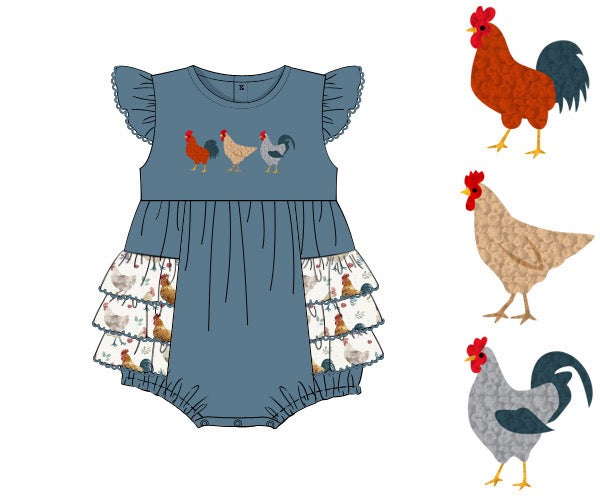 RTS: FRENCH KNOT CHICKENS GIRL BUBBLE
