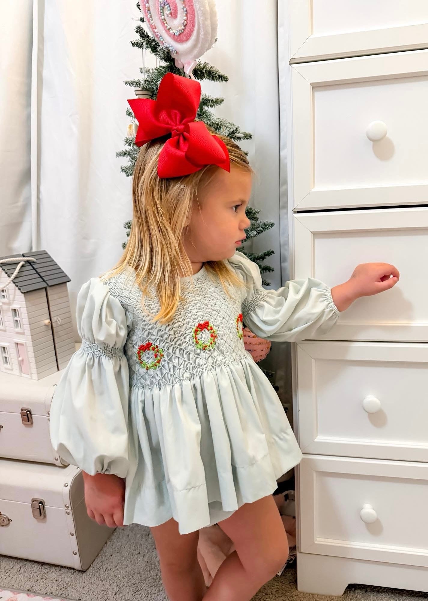 RTS: SAGE WREATHS DIAPER SET (DRESS LENGTH FOR 5T+)