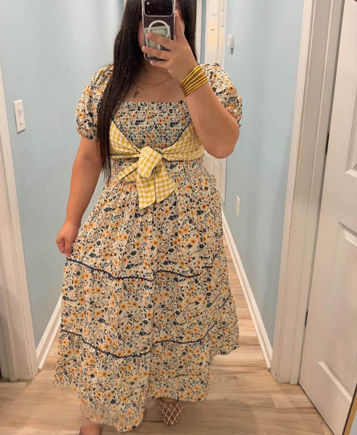 RTS:  GOLDEN MEADOWS MOM DRESS