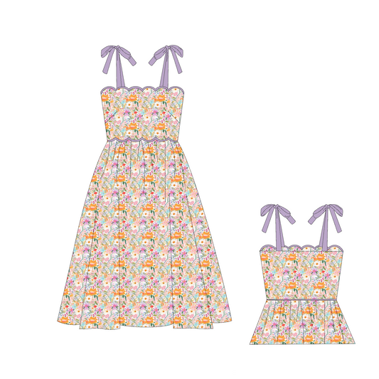 PREORDER 23: SPRINGTIME SCALLOPS MOM DRESS