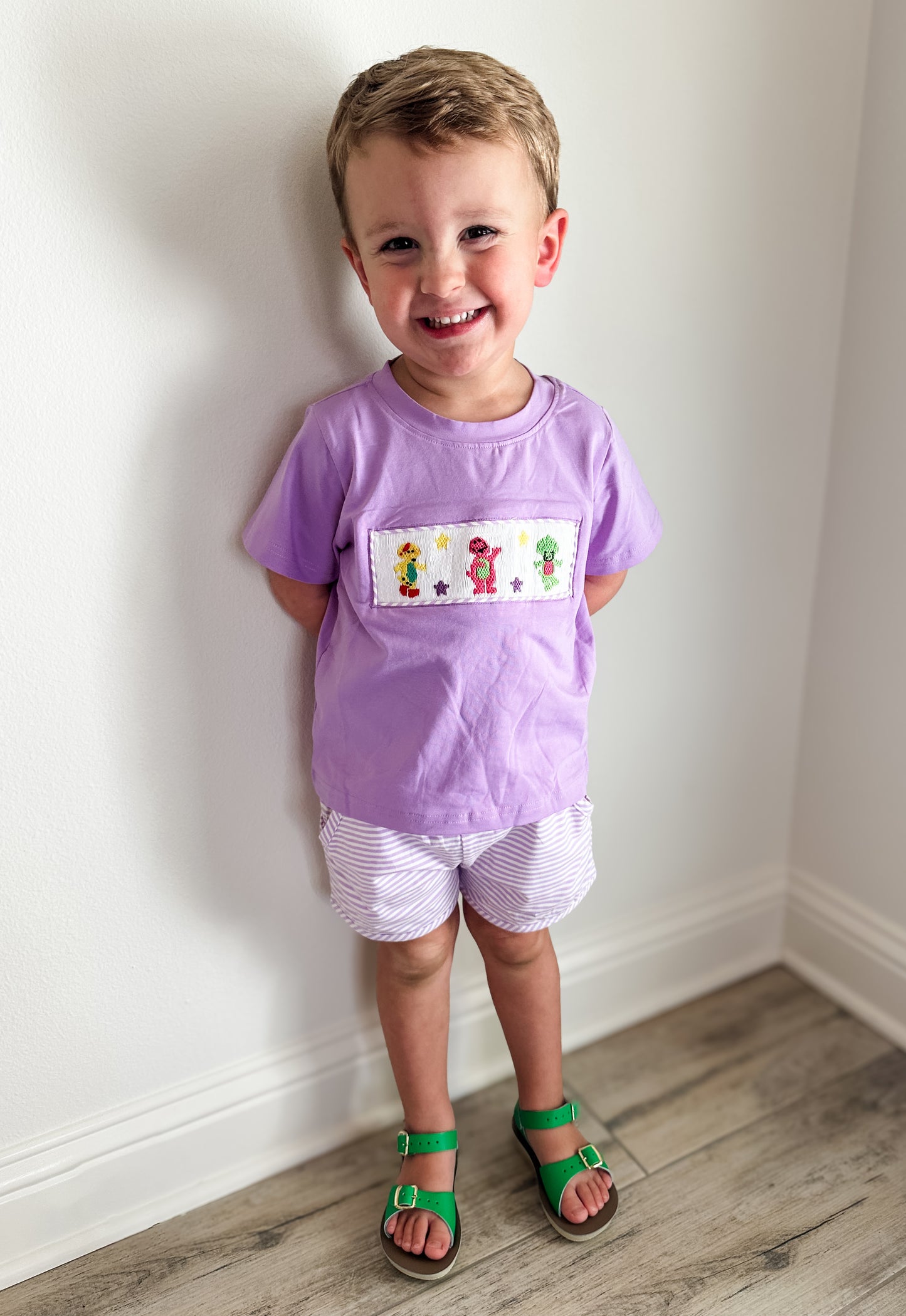 RTS: SUMMER BARNEY BOY SHORT SET
