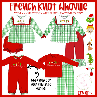 PO30: French Knot Whoville Girl Pants Set- ETA: October