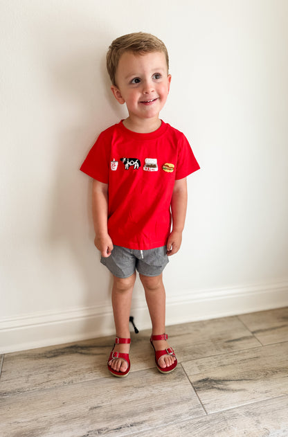 RTS: CHICKEN MINI BOY SHORT SET