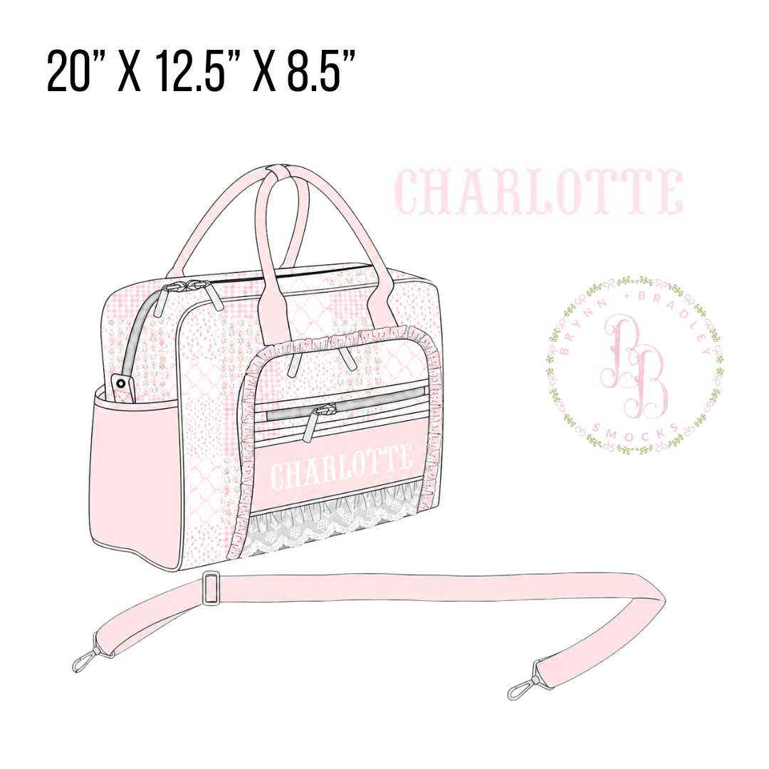 PO30: Parker’s Patchwork Smocked Weekender Bag- ETA: October