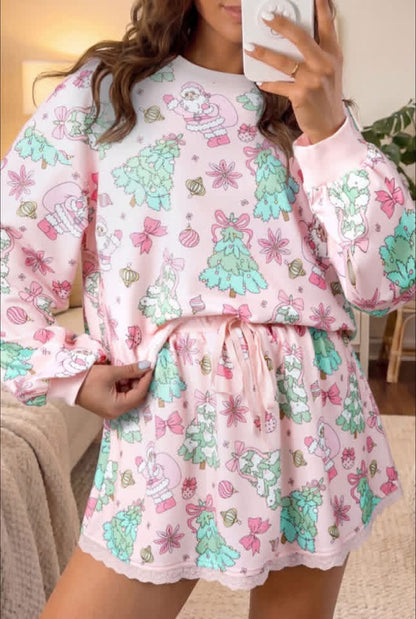 Pastel Christmas Skort Set