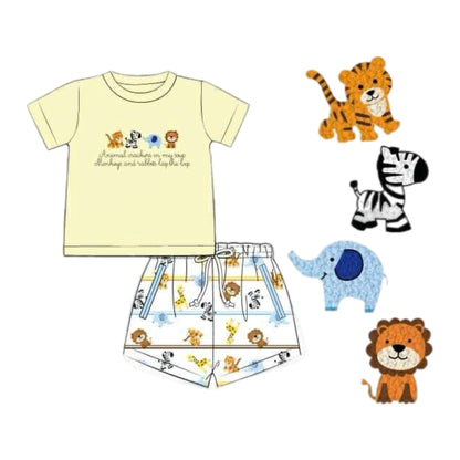 Preorder 26: Animal Crackers Boy Short Set
