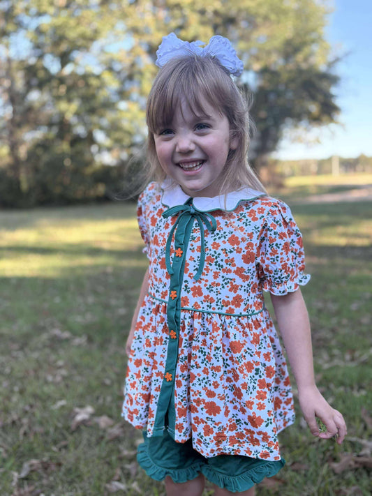 RTS: A TOUCH OF TEAL GIRL SHORT SET