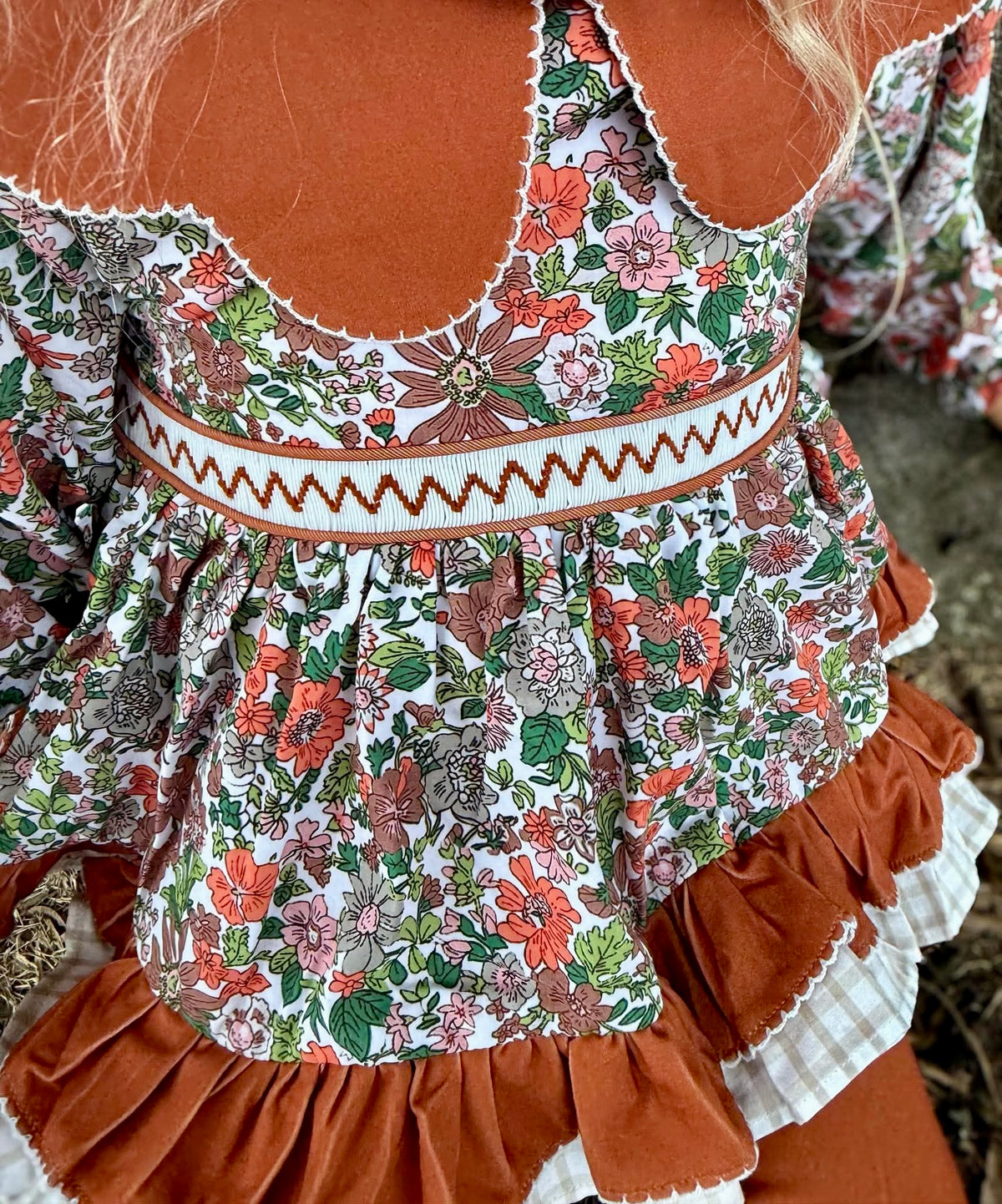 RTS:  CAMELLIA GARDENS GIRL PANT SET