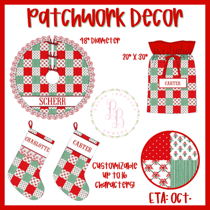PO30: Patchwork Decor: Tree Skirt- ETA: October