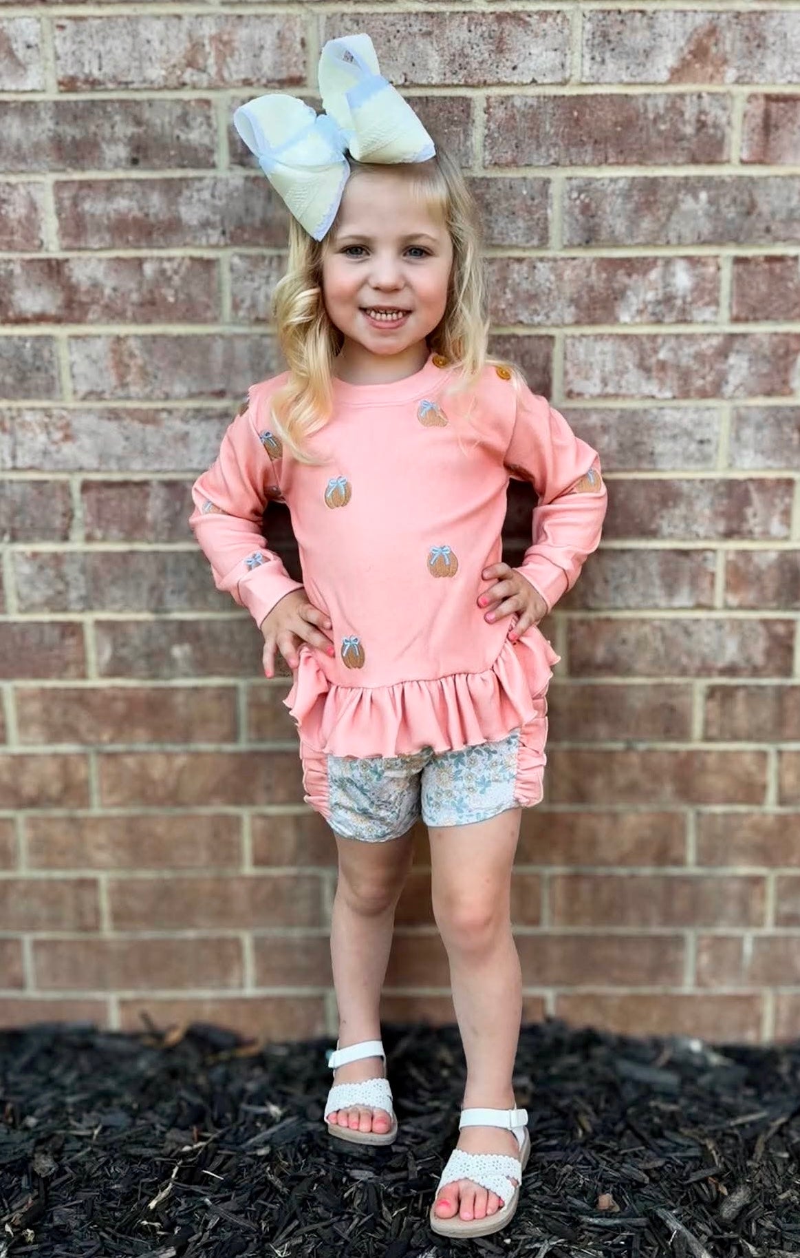 RTS: PUMPKIN PATCHES GIRL SHORT SET