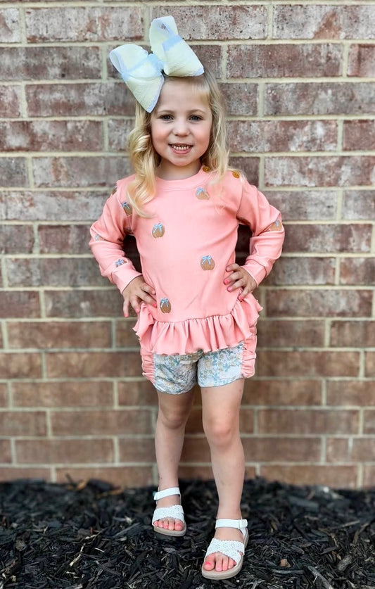 RTS: PUMPKIN PATCHES GIRL SHORT SET