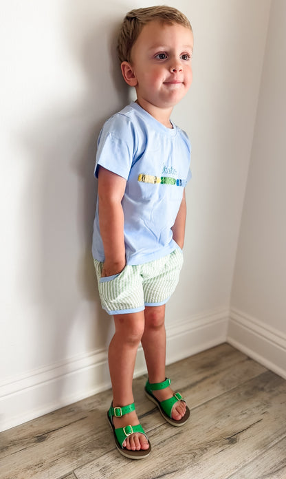 RTS: FRENCH KNOT CRAYONS BOY SHORT SET