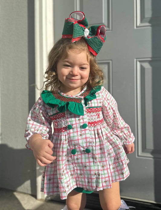 RTS: CANDY CANE DIAPER SET (DRESS LENGTH FOR 5T+)