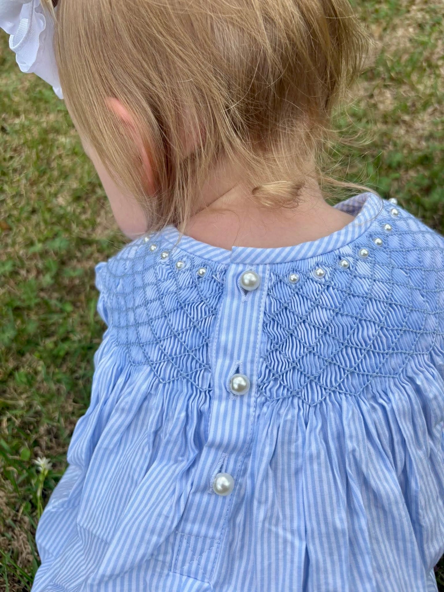 RTS: SMOCKED CROSSES GIRL DIAPER SET