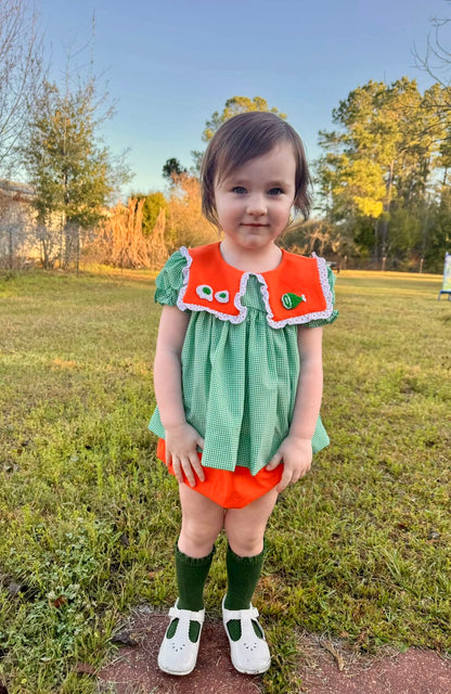 RTS: GREEN EGGS & HAM GIRL DIAPER SET