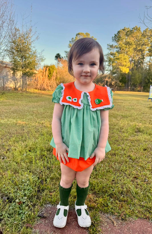 RTS: GREEN EGGS & HAM GIRL DIAPER SET