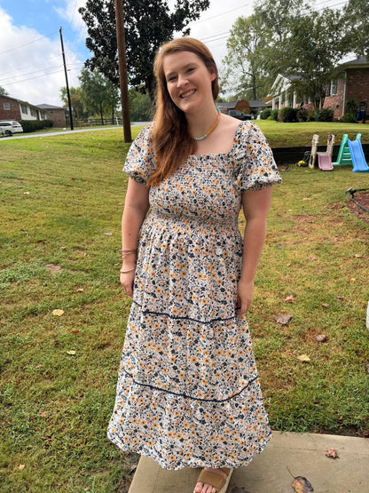 RTS:  GOLDEN MEADOWS MOM DRESS