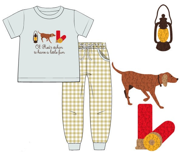PO29: OL RED BOY JOGGER SET