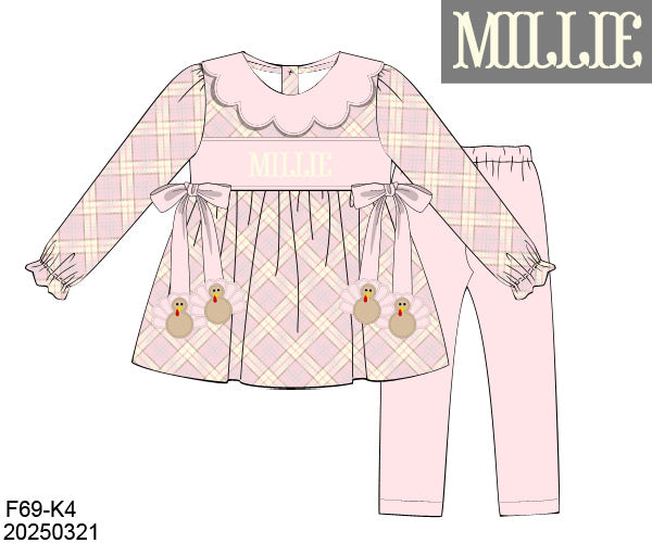 PO29: TURKEY TAG GIRL PANT SET