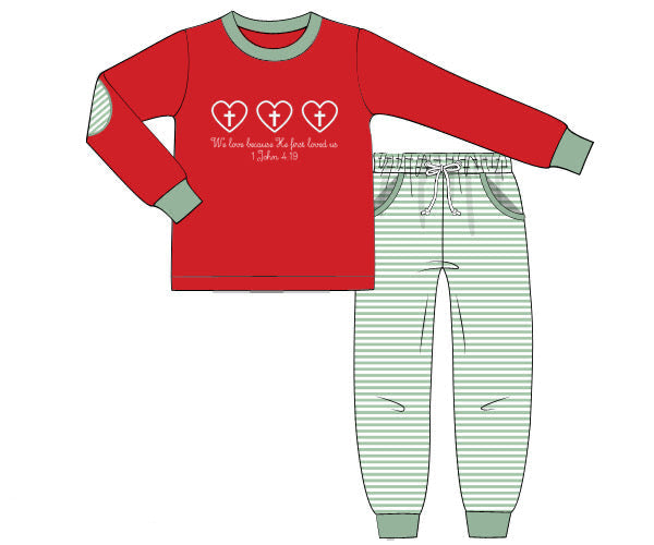 RTS: 1 JOHN 4:19 BOY JOGGER SET