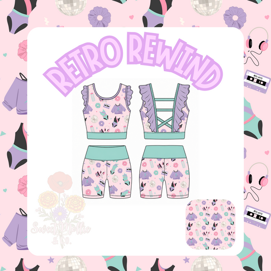 Retro Rewind 2 Piece gymnastics set