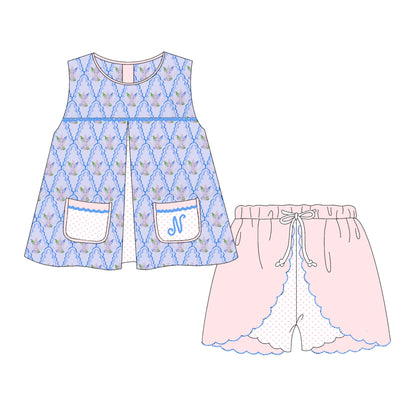 Preorder 26: Preppy Crayon Bouquet Girl Short Set