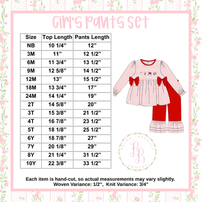 PO30: Patchwork Name Smocks Girl Pants Set- ETA: October