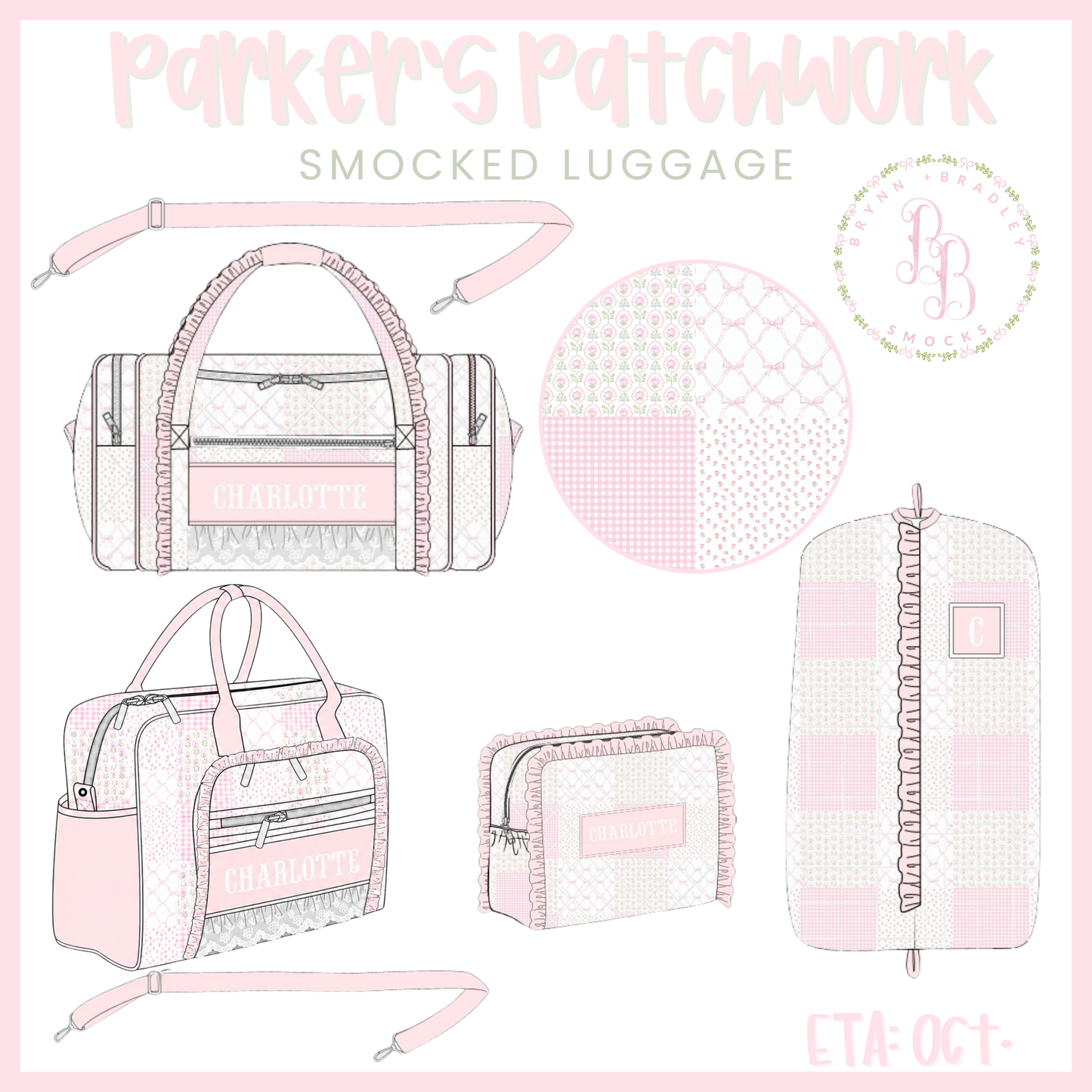 PO30: Parker’s Patchwork Smocked Accessory Bag- ETA: October