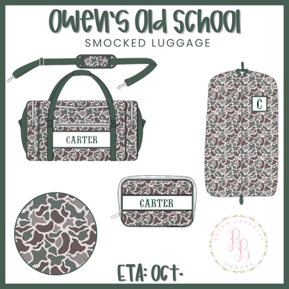 PO30: Owen’s Old School Smocked Duffel Bag- ETA: October