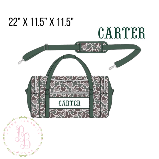 PO30: Owen’s Old School Smocked Duffel Bag- ETA: October