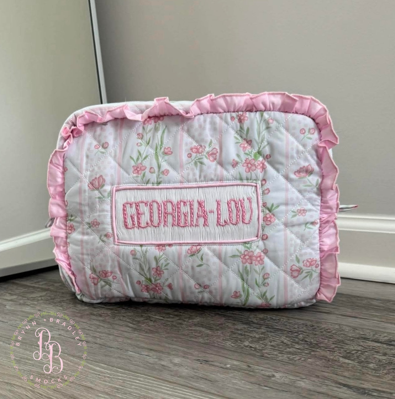 PO30: Emersyn’s Floral Smocked Accessory Bag- ETA: October