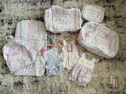PO30: Emersyn’s Floral Smocked Duffel Bag- ETA: October