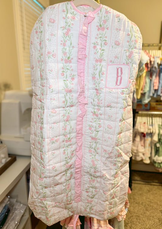 PO30: Emersyn’s Floral Smocked Garment Bag- ETA: October