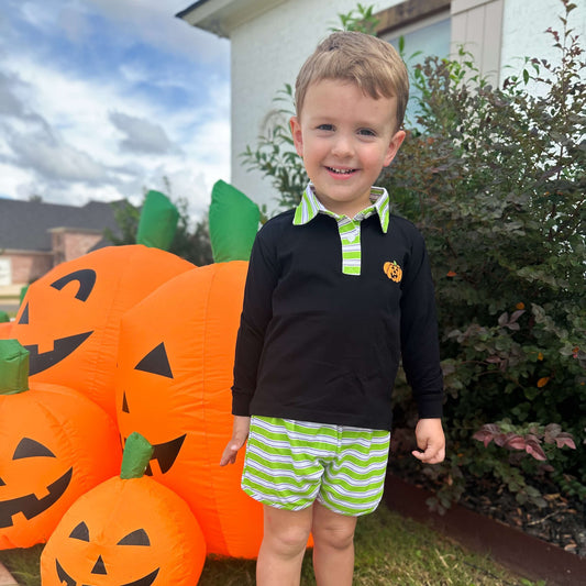 RTS: SILLY JACK-O-LATERN BOY SHORT SET