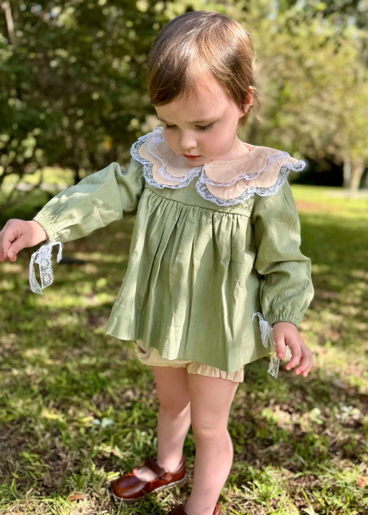RTS: OLIVE FALL FAMILY GIRL DIAPER SET