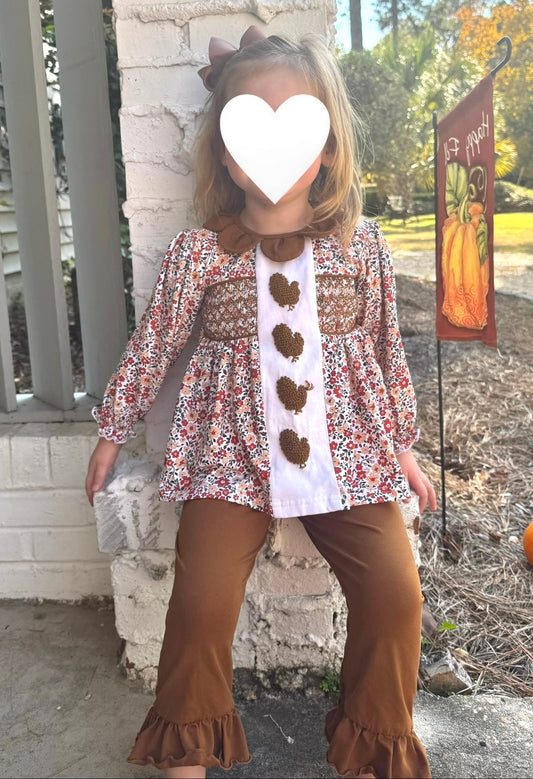 RTS: Brown Turkey Girl Pant Set