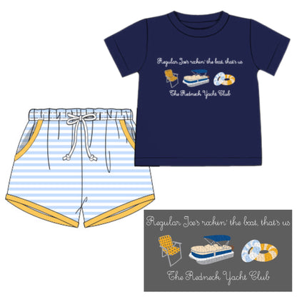 RTS: REDNECK YACHT CLUB BOY SHORT SET