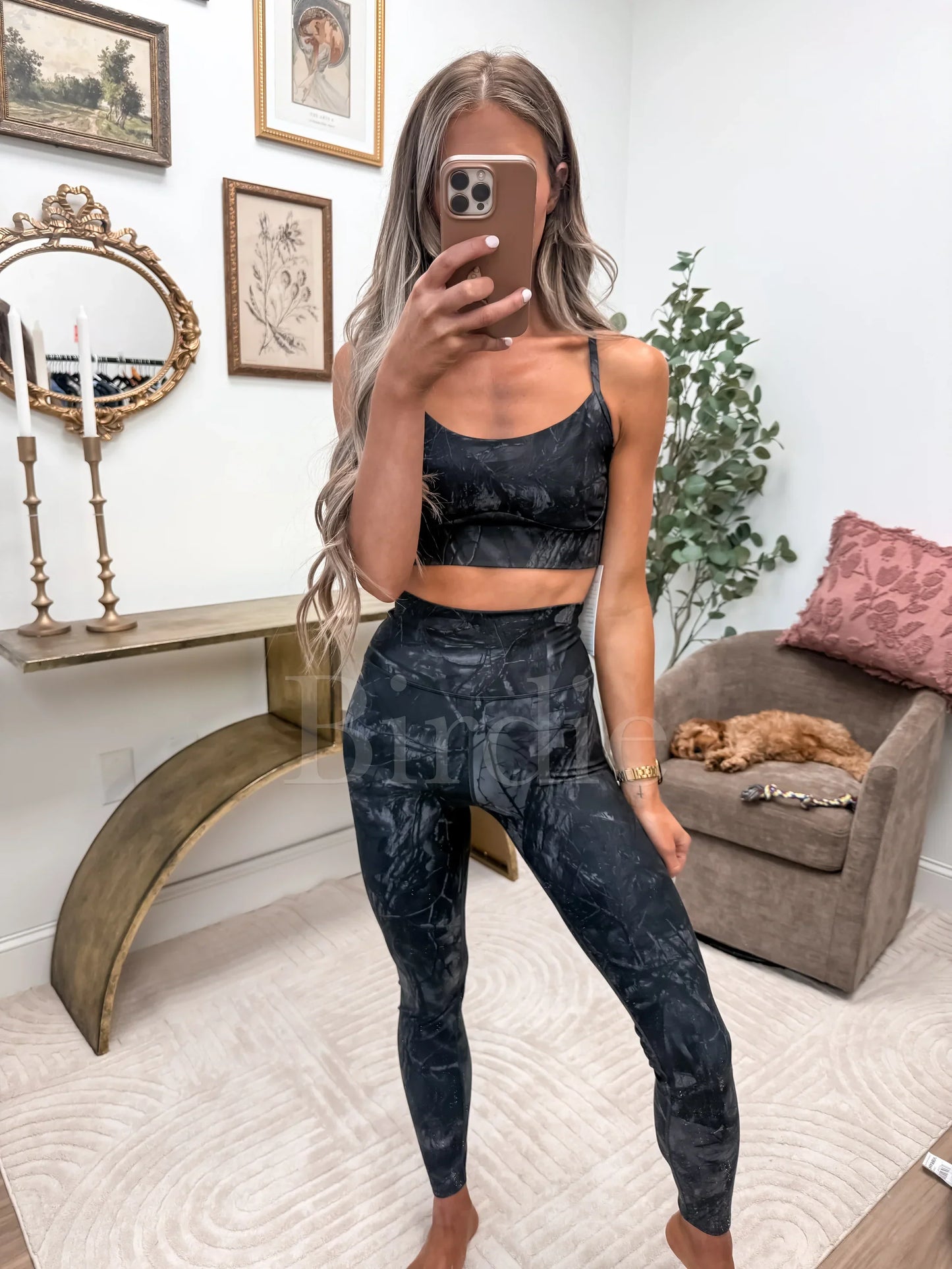 BIRDIE PREORDER Elevated Motion Leggings in Carbon Camo