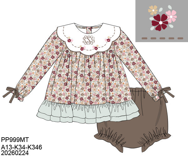 PO29: TOUCH OF SAGE GIRL DIAPER SET