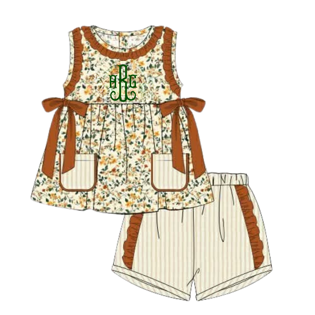 PO29: RUSTIC TIMES GIRL SHORT SET